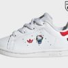 adidas Originals Stan Smith Schuh, Cloud White / Core Black / Vivid Red