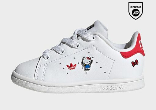 adidas Originals Stan Smith Schuh, Cloud White / Core Black / Vivid Red