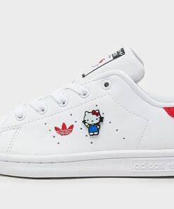 adidas Originals Stan Smith Schuh, Cloud White / Core Black / Vivid Red