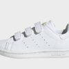 adidas Originals Stan Smith Schuh, Cloud White / Green / Shock Purple