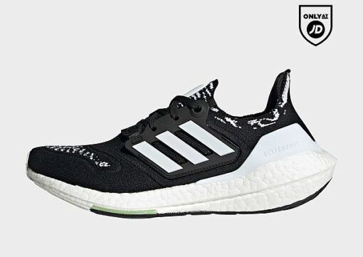 adidas Ultraboost 22 Laufschuh - Damen, Core Black / Cloud White / Almost Lime