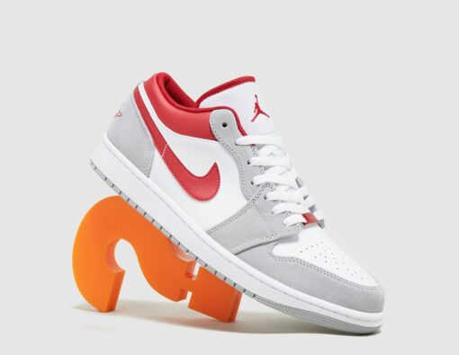 Jordan Air 1 Low 'Smoke Grey Red'- 1 Per Customer, WHT/RED