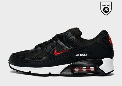 Nike Air Max 90 Herren - Herren, Black/White/University Red