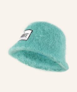 Off-White Bucket-Hat Mit Mohair blau