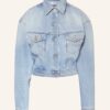 Off-White Cropped-Jeansjacke blau