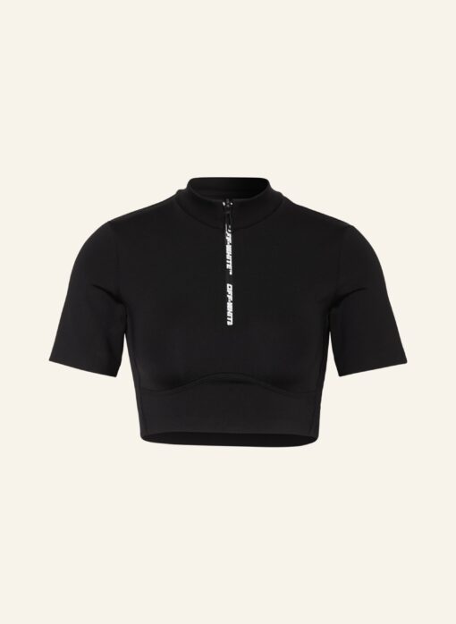 Off-White Cropped-Shirt schwarz