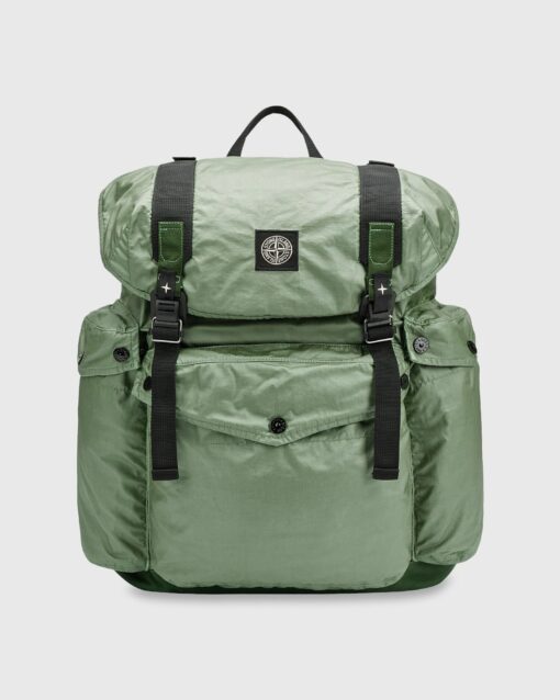 Stone Island Backpack Mussola Gommatia Canvas men Backpacks Green in Größe:ONE SIZE