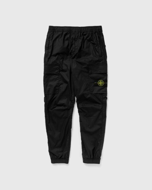 Stone Island Regular Tapered Pant Strech Cotton Tela Paracadute men Cargo Pants Black in Größe:S