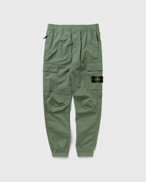 Stone Island Regular Tapered Pant Strech Cotton Tela Paracadute men Cargo Pants|Cuffed Pants Green in Größe:M