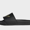 adidas Originals Lite adilette - Damen, Core Black / Core Black / Matte Gold