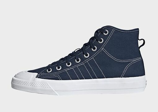 adidas Originals Nizza Hi RF Schuh - Damen, Night Indigo / Capital Blue / Capital Blue