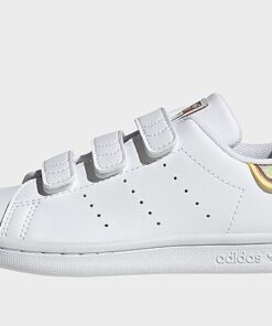 adidas Originals Stan Smith Schuh, Cloud White / Cloud White / Almost Yellow