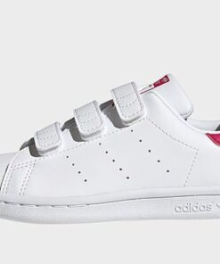 adidas Originals Stan Smith Schuh, Cloud White / Cloud White / Bold Pink