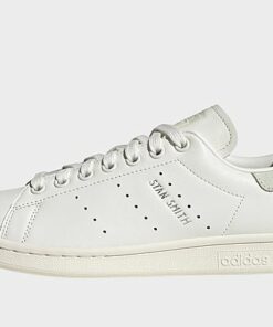 adidas Originals Stan Smith Schuh - Damen, Core White / Linen Green / Silver Metallic