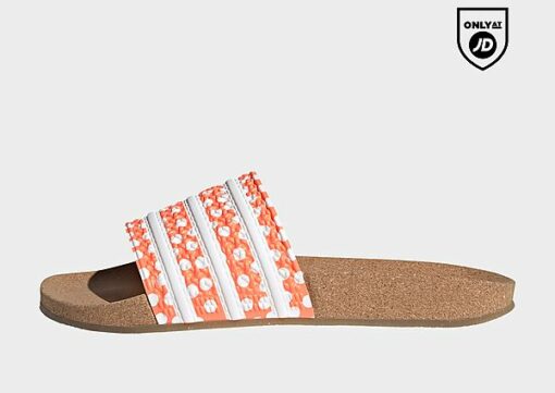 adidas Originals adilette - Damen, Beam Orange / Cloud White / Gum