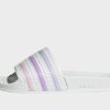 adidas Originals adilette - Damen, Cloud White / Bliss Lilac / Purple Tint