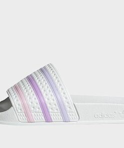 adidas Originals adilette - Damen, Cloud White / Bliss Lilac / Purple Tint