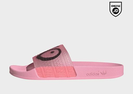 adidas Originals x André Saraiva adilette - Damen, Semi Pink Glow / Core Black / Semi Pink Glow