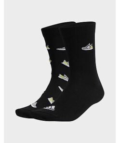 adidas Run x Ultraboost Shoe Love Graphic Socken, 2 Paar - Damen, Black / White