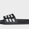 adidas TND Adilette - Damen, Core Black / Cloud White / Grey Six